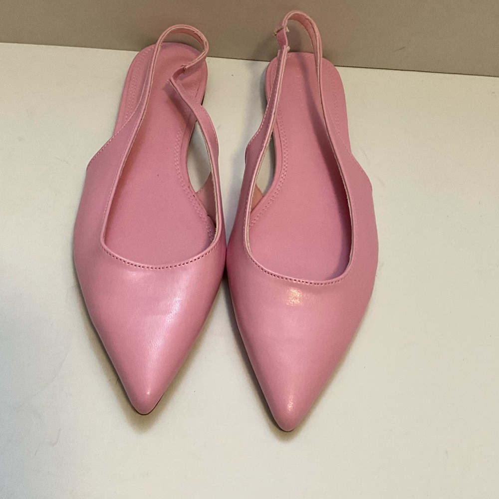 ASOS design Lala pointed Slingback flats to in pink